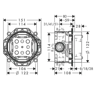 Смеситель для душа Hansgrohe Vernis Shape 71468670S черный